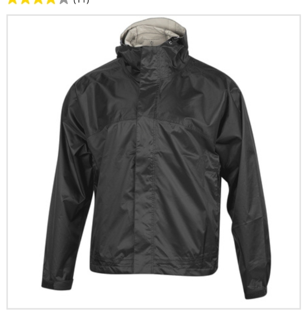 Men's Waterproof Rain Jacket - Black